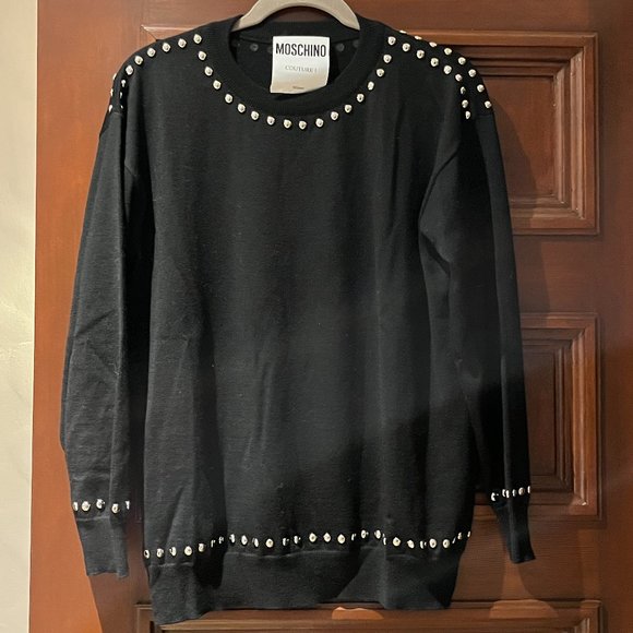 Black Moschino Sweater with Studs - Picture 2 of 7